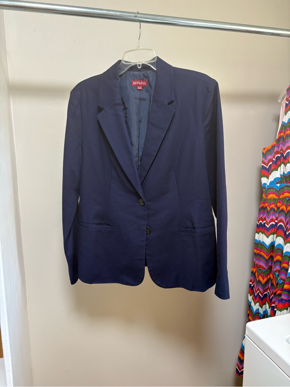 Merona Navy Blue Classic Two-Button Blazer